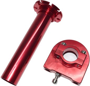 22mm 7/8 Inch Multicolor Universele CNC Aluminium Gaspedaal Throttle Twist Grips Stuur Voor Motorfiets Bromfiets Scooter Fiets rood