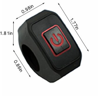 22Mm 7/8 ''Motorcycle Stuur Schakelaar Momentry Buttton Voor Elektrische Waterdichte Controle Motorfiets Switch Knop Met Led Licht