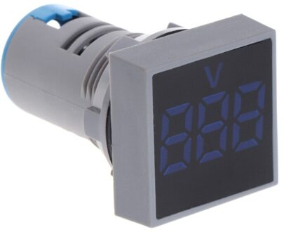 22Mm Ac 12-500V Voltmeter Vierkante Panel Led Digitale Voltage Meter Indicator Licht Blauw