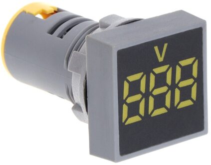 22Mm Ac 12-500V Voltmeter Vierkante Panel Led Digitale Voltage Meter Indicator Licht geel