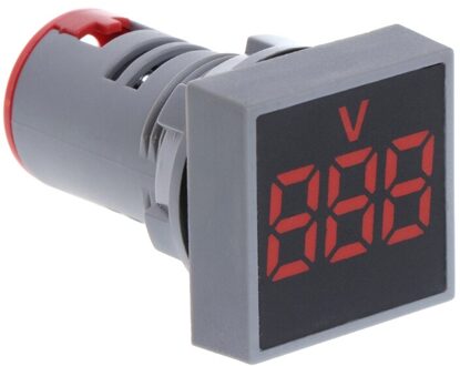 22Mm Ac 12-500V Voltmeter Vierkante Panel Led Digitale Voltage Meter Indicator Licht Rood