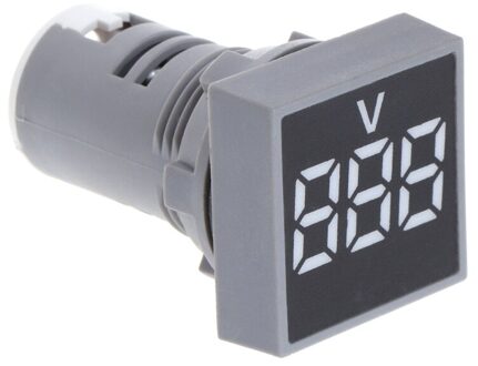 22Mm Ac 12-500V Voltmeter Vierkante Panel Led Digitale Voltage Meter Indicator Licht wit