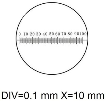 22Mm Diameter Micrometer Schaal Microscoop Optische Oculair Schaal Kalibratie Cross Heerser Raster Schaal Voor Microscoop Verrekijker MS-1-C9