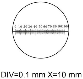 22Mm Diameter Micrometer Schaal Microscoop Optische Oculair Schaal Kalibratie Cross Heerser Raster Schaal Voor Microscoop Verrekijker MS-1-C9
