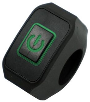 22Mm Motorcycle Stuur Schakelaar Momentry Buttton Voor Elektrische Controle Met Led groen