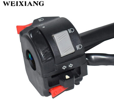 22mm Motorfiets ATV Stuur Schakelaars Koplamp Mistlamp Licht Richtingaanwijzer Claxon Knop Met 11 Kabelboom