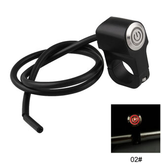 22mm Motorfiets Switches ATV Scooter Stuur Koplamp Gevaar Mistlamp Schakelaar AAN-UIT Knop LED Onderdelen Motor Accessoires Rood