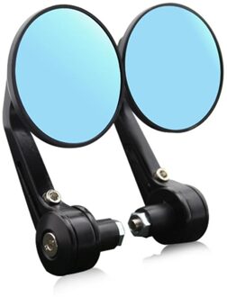 22Mm Universal Motorcycle Spiegel Aluminium Zwart Handvat Bar End Achteruitkijkspiegel Side Spiegels Sport Voor Motorfiets