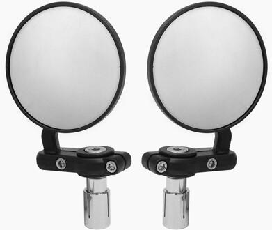 22Mm Universal Motorcycle Spiegel Aluminium Zwart Handvat Bar End Achteruitkijkspiegel Zij Spiegels Motor Accessoires