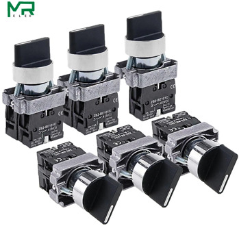 22mm XB2-BD21 BD23 BD25 BD33 BD45 BD53 1NO/2NO/1NO1NC 2/3 position Self locking / self resetting selector Knob switch
