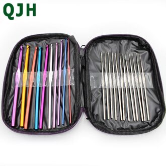 22pcs Multi Gekleurde Aluminium Haaknaalden Breinaalden Set Weave Craft met Tas Handvat Knit Set Weave Trui Craft garen
