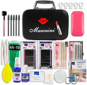 22pcs/set Eyelashes Extension Practice Exercise Kit Eye's Makeup Set Grafting Eyelash Tools Kit Practice Eye Lashes Graft box
