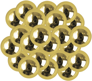 22x stuks gouden plastic hobby kralen van 10 mm - Hobbykralen Goudkleurig