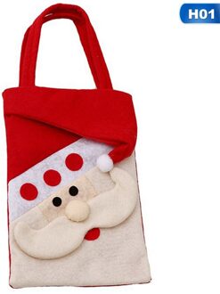 22X15Cm Kerstman Chocolade Zak Handtas Sneeuwpop Elanden Pinguïn Beer Bag Snoepzak Kerst Decoratie levert 1 Stks/partij H01