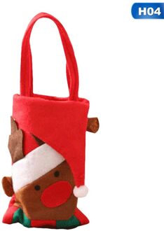 22X15Cm Kerstman Chocolade Zak Handtas Sneeuwpop Elanden Pinguïn Beer Bag Snoepzak Kerst Decoratie levert 1 Stks/partij H04