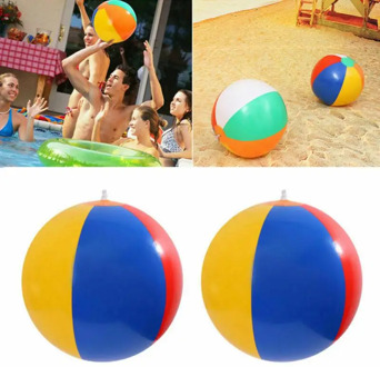 23/30/36cm Inflatable Beach Ball PVC Water Balloons Rainbow-Color Balls Summer Outdoor Beach Swimming Toys New Arrival