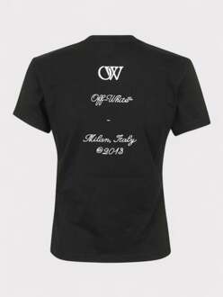 23 Logo Geborduurd Gepast T-shirt Zwart - maat Zwart/wit