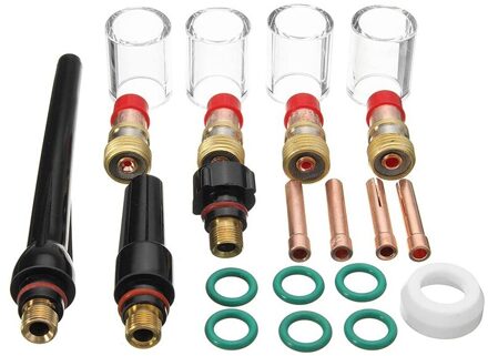 23 Stks/set Tig Lassen Kit Torch Gas Lens 10 Pyrex Cup Kit Voor Tig WP-17/18/26 Torch Lassen Accessoires