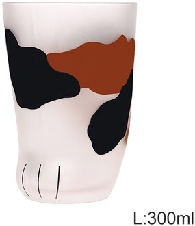 230/300Ml Mok Hittebestendig Glas Kat Cup Tijger Voeters Kantoor Matte Kat Voeters Creatieve Melk koffie Cup Kinderen Drinken Fles 01