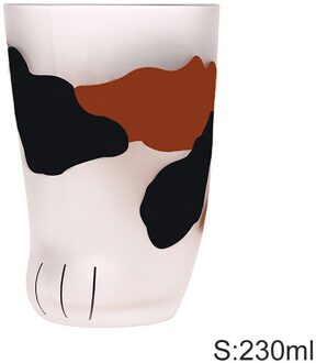 230/300Ml Mok Hittebestendig Glas Kat Cup Tijger Voeters Kantoor Matte Kat Voeters Creatieve Melk koffie Cup Kinderen Drinken Fles 02