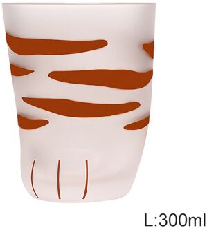 230/300Ml Mok Hittebestendig Glas Kat Cup Tijger Voeters Kantoor Matte Kat Voeters Creatieve Melk koffie Cup Kinderen Drinken Fles 03