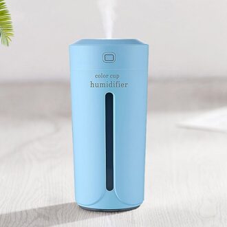 230Ml Draagbare Usb Led Mini Auto Luchtbevochtiger Schone Lucht Zorg Voor Huid Mute Essentiële Diffuser Mist Luchtreiniger voor Auto 'S blauw