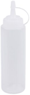 230Ml Saus Azijn Olie Ketchup Jus Cruet Keuken Accessoires Juskom Plastic Kruiderij Dispenser 8Oz Knijpfles 230ml wit