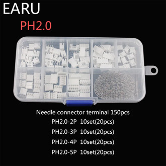 230pcs PH2.0 2p 3p 4p 5 pin 2.0mm Pitch Terminal Kit / Housing / Pin Header JST Connector Wire Connectors Adaptor XH Kits Box