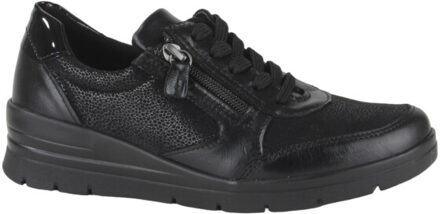 2320001-000 dames veterschoenen sportief Zwart - 38