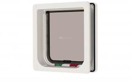 235 met Vierwegsluiting - Wit - Kattenluik - 19.2 x 20 cm