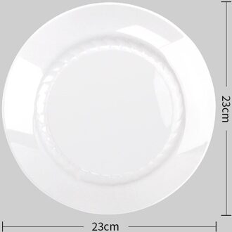 23Cm Plastic Wegwerp Schotel Wit Hard Plastic Schotel 18Pcs Lunch Diner Borden Partij Bruiloft Platen