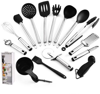 23Pcs Non-stick Koken Gereedschap Spatel Pollepel Garde Garde Siliconen Non-stick Koken Keuken Gereedschap Spatel keuken Set
