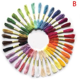 24-100 Stuks Willekeurige Kleur Borduurwerk Diy Zijde Lijn Tak Threads Vergelijkbare Dmc Discussie Floss Streng Kruissteek Draad B 36kleuren