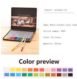 24/36/48/72 Water Oplosbare Kleur Potlood Vulling Kleur Potlood Verf, school Geschilderde Artikelen, Briefpapier 24 Colours