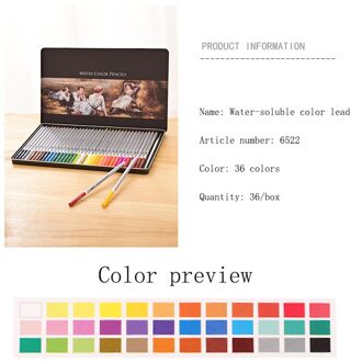 24/36/48/72 Water Oplosbare Kleur Potlood Vulling Kleur Potlood Verf, school Geschilderde Artikelen, Briefpapier 36 kleuren 1