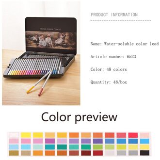 24/36/48/72 Water Oplosbare Kleur Potlood Vulling Kleur Potlood Verf, school Geschilderde Artikelen, Briefpapier 48 kleuren