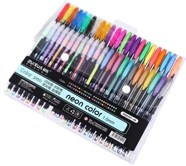 24 36 48 Kleur Gel Pen Set Vullingen Metallic Pastel Neon Glitter Schets Tekening Kleur Pen School Briefpapier Marker Voor kids