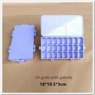 24/36 Grids Aquarel Schildert Humidor Aquarel Hydraterende Schilderen Lekvrij Palet Abs Opbergdoos Art Supplies 24 Grids B