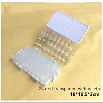 24/36 Grids Aquarel Schildert Humidor Aquarel Hydraterende Schilderen Lekvrij Palet Abs Opbergdoos Art Supplies 24 Grids C