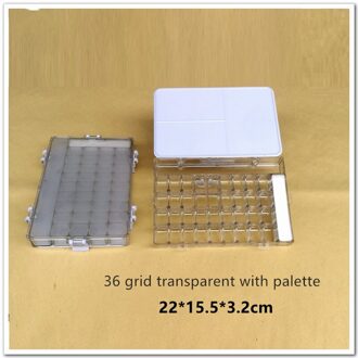 24/36 Grids Aquarel Schildert Humidor Aquarel Hydraterende Schilderen Lekvrij Palet Abs Opbergdoos Art Supplies