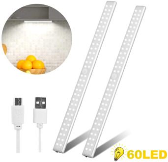 24/40/60 LEDs PIR LED Motion Sensor Light USB Rechargeable LED Under Cabinet Night Light For Kitchen Closet Wardrobe Stairs