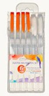 24/48 Kleuren Aquarel Borstel Pen Zachte Fijne Tip Markers Pennen Penseel voor Schets Tekening Manga Comic Handschrift 6 water pens