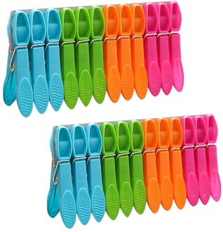 24/48Pcs Wasserij Wasknijpers Opknoping Pinnen Clips Plastic Cabides Hangers Rekken Wasknijpers Keuken Hangers 7.3X1.4cm 24stk