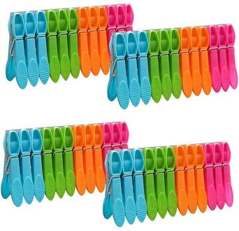 24/48Pcs Wasserij Wasknijpers Opknoping Pinnen Clips Plastic Cabides Hangers Rekken Wasknijpers Keuken Hangers 7.3X1.4cm 48stk