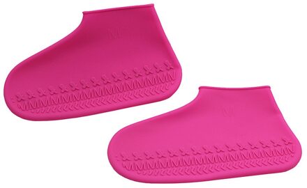 24.5cm Siliconen Regendicht Schoenen Covers M Maat Herbruikbare Waterdichte Regen Laarzen antislip Wasbaar Unisex Slijtvaste recyclebaar roze