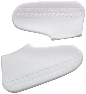 24.5cm Siliconen Regendicht Schoenen Covers M Maat Herbruikbare Waterdichte Regen Laarzen antislip Wasbaar Unisex Slijtvaste recyclebaar wit