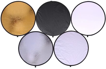 24 "60Cm 5 In 1 Draagbare Inklapbare Light Ronde Fotografie Studio Photo Oval Inklapbare Light Reflector Houvast Foto disc