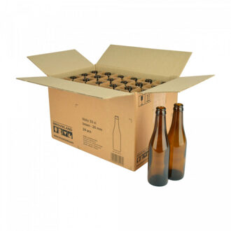 24 bierflessen Vichy 33 cl in handige doos