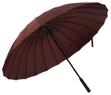24 Bone Verhogen Paraplu 2-3 Mensen Vrouwelijke Mannelijke Auto Luxe Grote Winddicht Rechte Paraplu Paraplu Corporation Parasol bruin