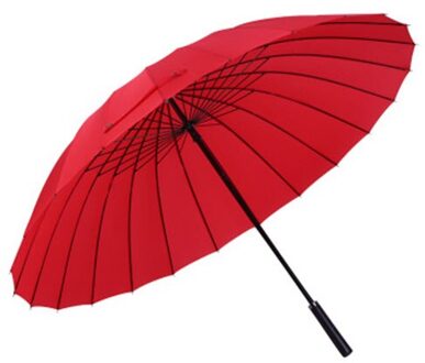 24 Bone Verhogen Paraplu 2-3 Mensen Vrouwelijke Mannelijke Auto Luxe Grote Winddicht Rechte Paraplu Paraplu Corporation Parasol groot rood